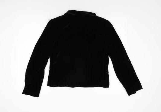 Country Casuals Womens Black Jacket Size 14 Button