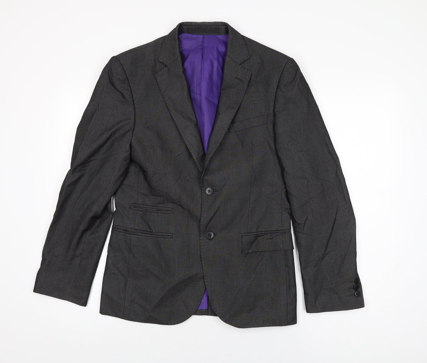 Marks and Spencer Mens Black Polyester Jacket Suit Jacket Size 36 Regular