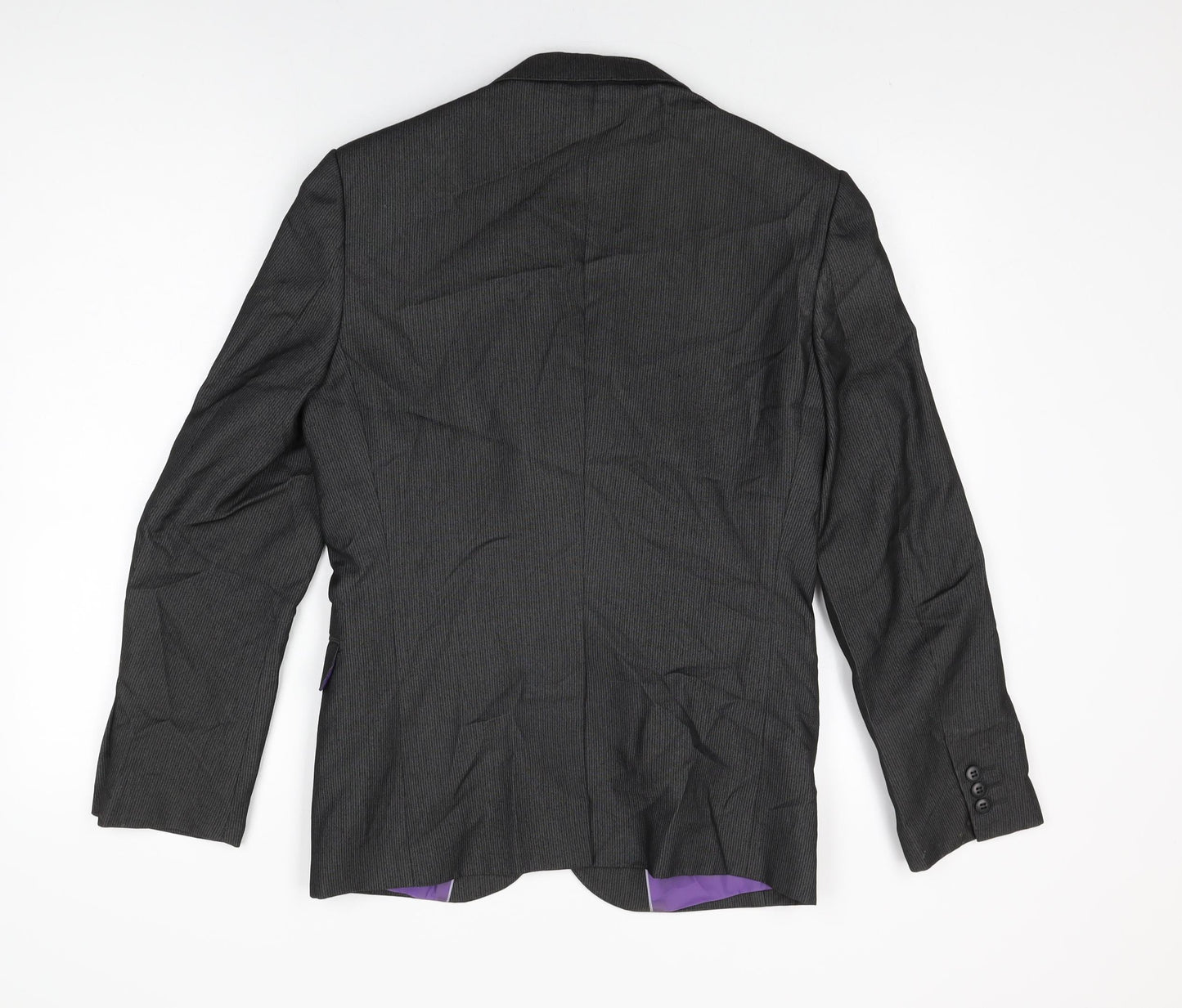 Marks and Spencer Mens Black Polyester Jacket Suit Jacket Size 36 Regular