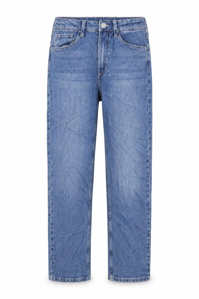 H&M Girls Blue Cotton Straight Jeans Size 9-10 Years L26 in Regular Zip