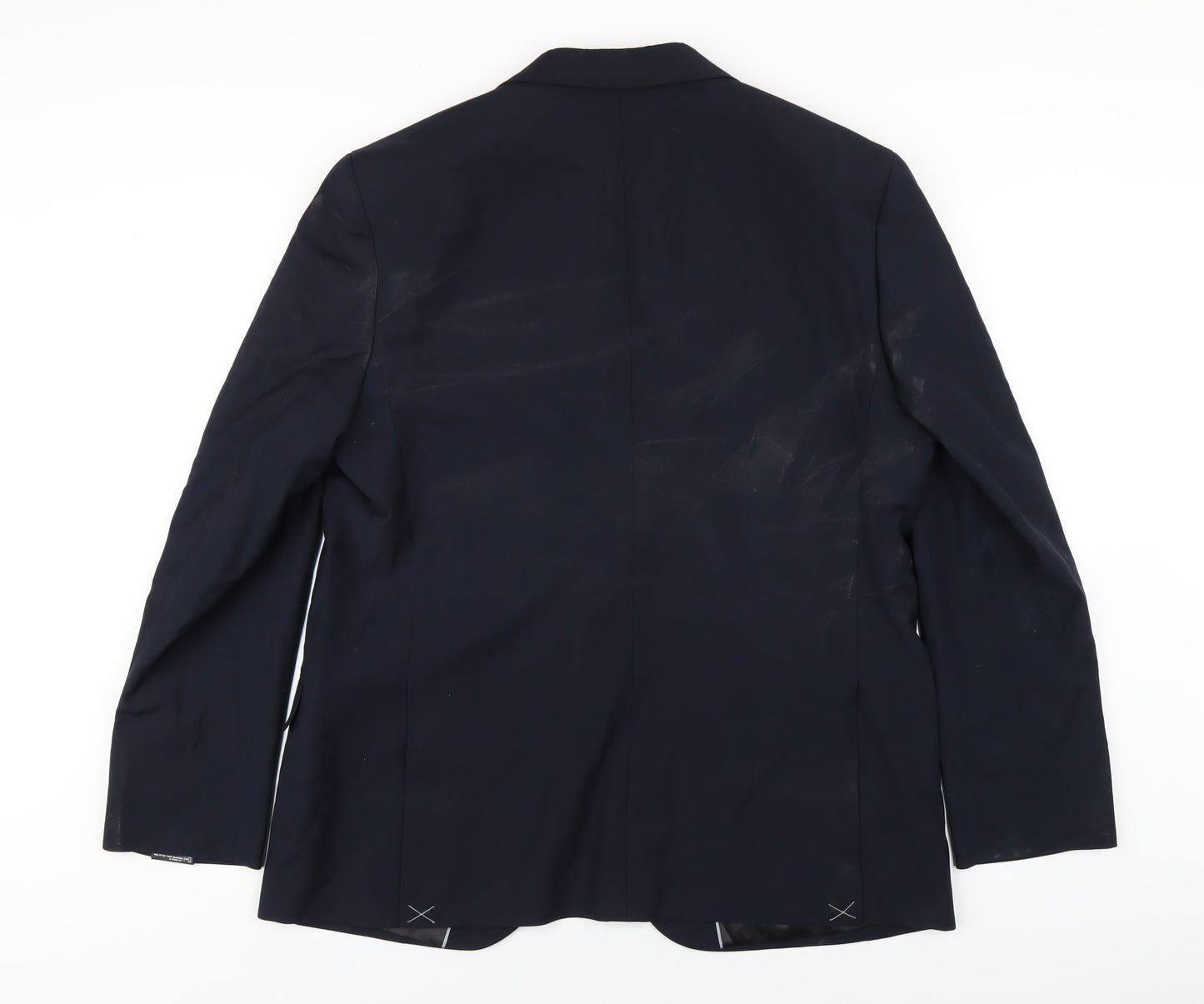 Autograph Mens Blue Wool Jacket Blazer Size 44 Regular