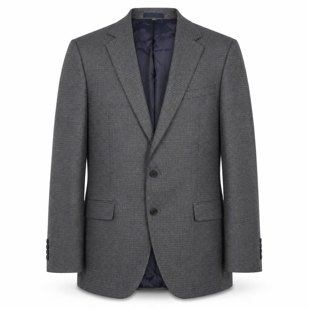 Marks and Spencer Mens Grey Geometric Polyester Jacket Blazer Size 42 Regular