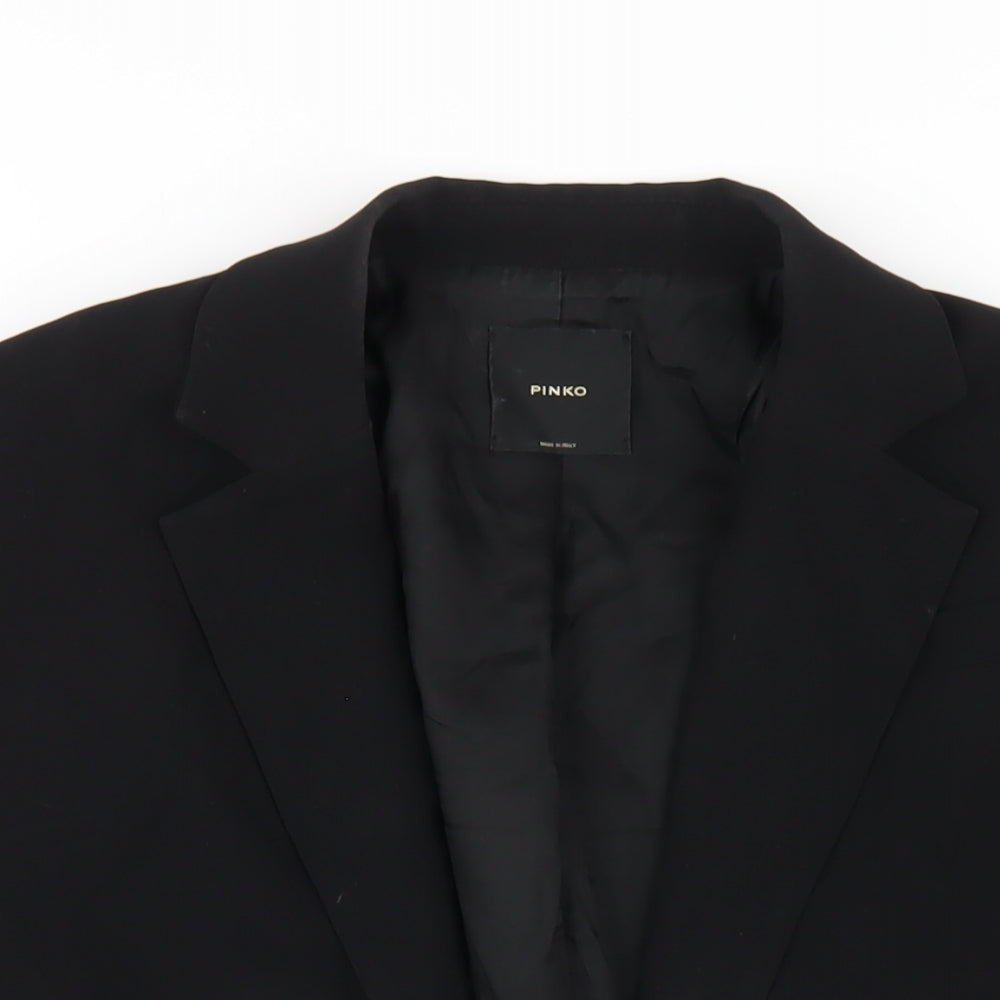 PINKO Womens Black Jacket Blazer Size 8