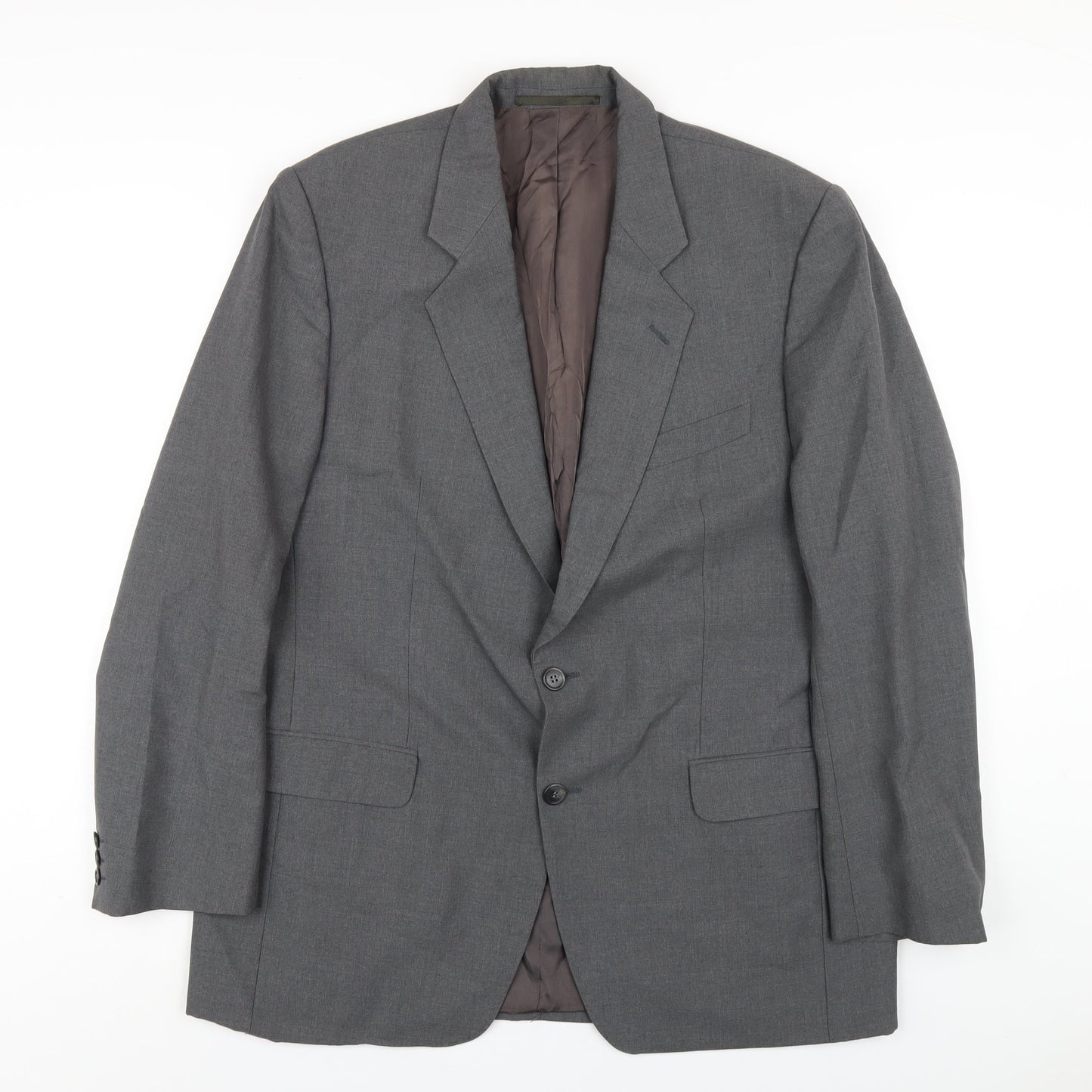 The Covent Garden Collection Mens Grey Polyester Jacket Blazer Size 44 Regular