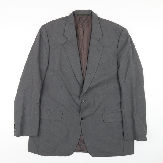 The Covent Garden Collection Mens Grey Polyester Jacket Blazer Size 44 Regular