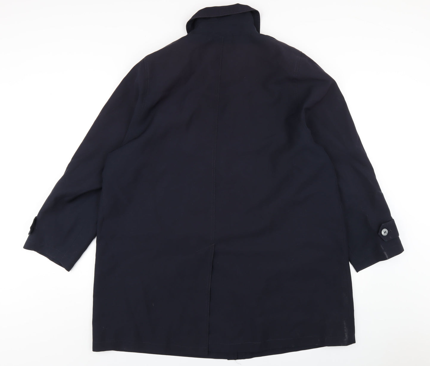 David Barry Womens Blue Overcoat Coat Size 20 Button