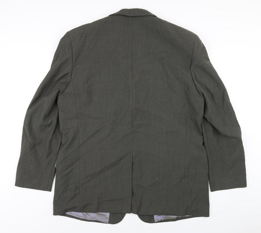 BHS Mens Green Polyester Jacket Blazer Size 46 Regular
