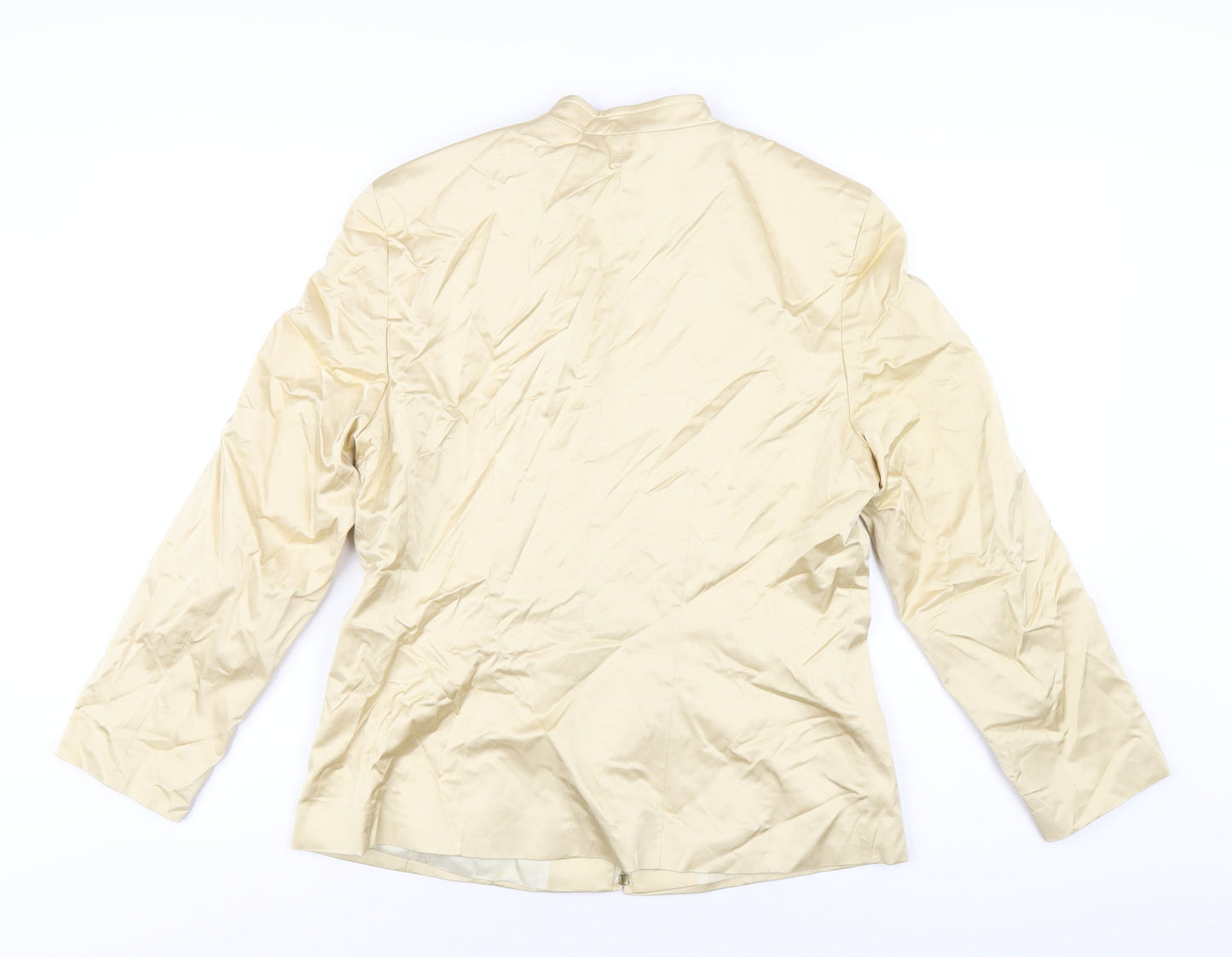 APANAGE Womens Beige Jacket Size 16 Zip