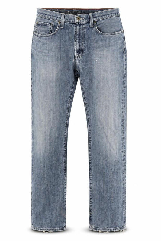Eddie Bauer Mens Blue Cotton Straight Jeans Size 33 in L34 in Regular Zip