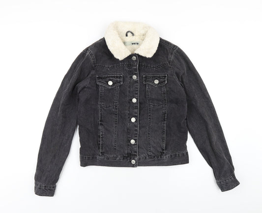 Topshop Womens Black Jacket Size 6 Button