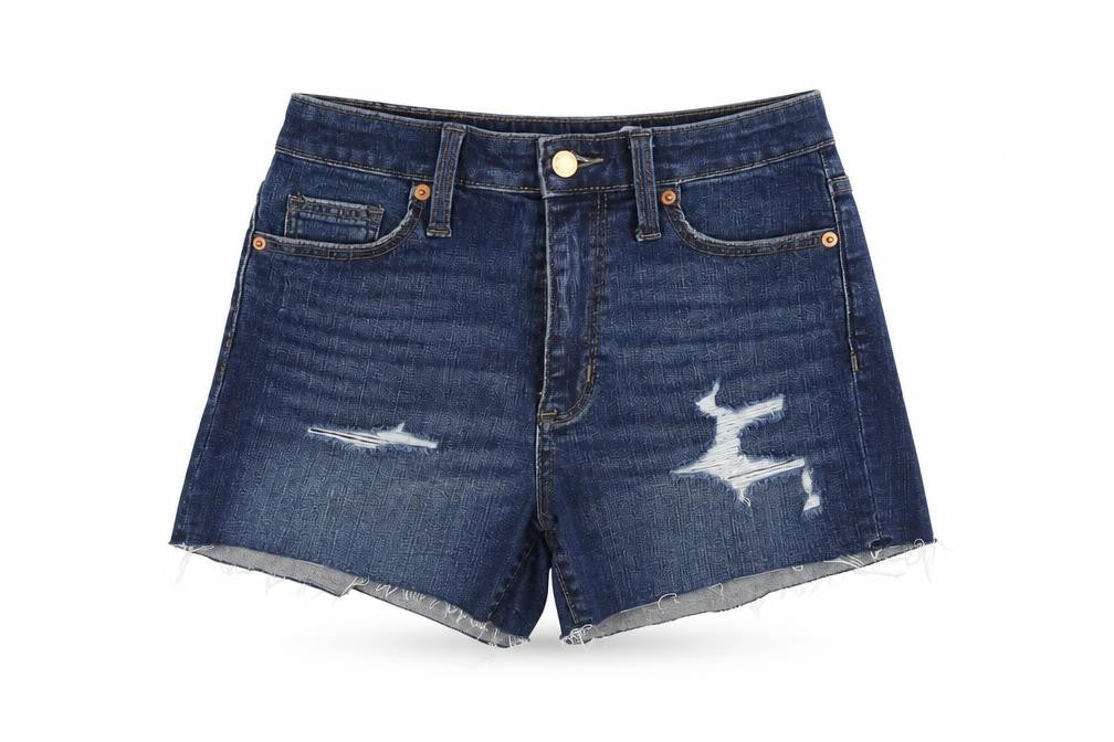 Universal Thread Womens Blue Cotton Cut-Off Shorts Size 26 in Regular Zip