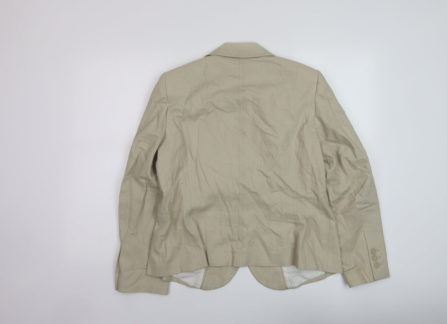 Marks and Spencer Womens Beige Jacket Size 16 Button