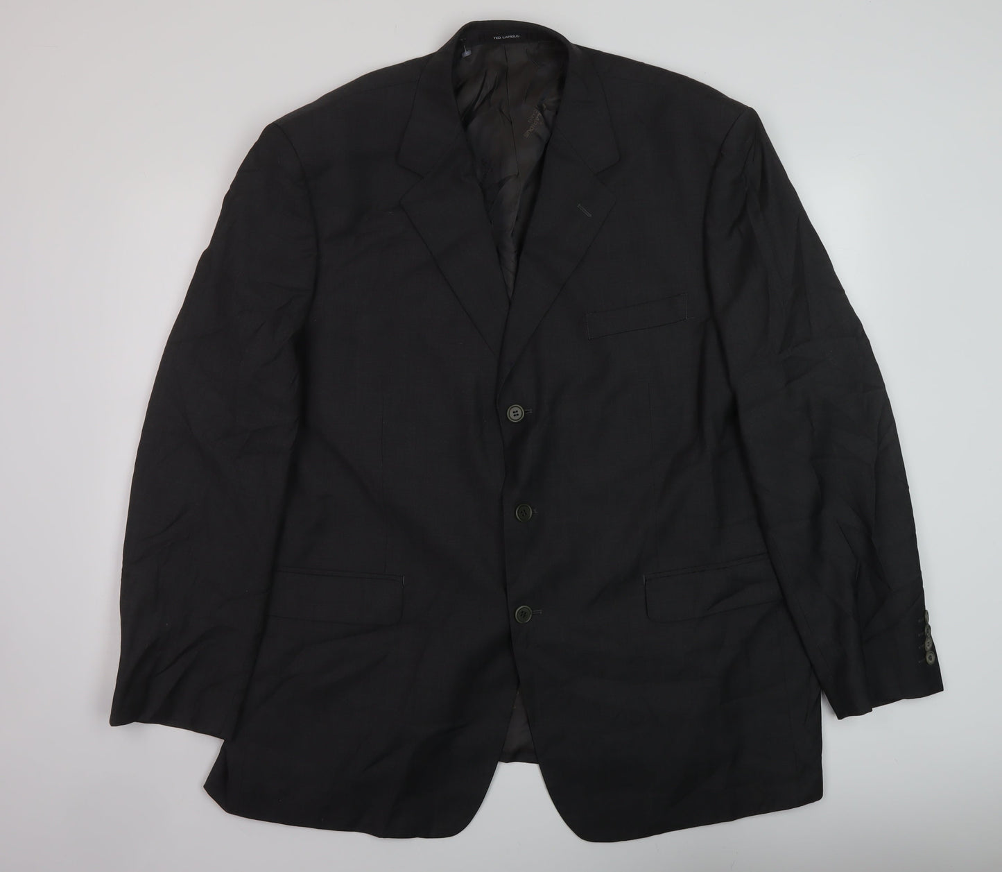 TED LAPIDUS Mens Grey Wool Jacket Suit Jacket Size 52 Regular