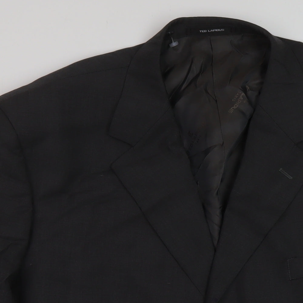 TED LAPIDUS Mens Grey Wool Jacket Suit Jacket Size 52 Regular
