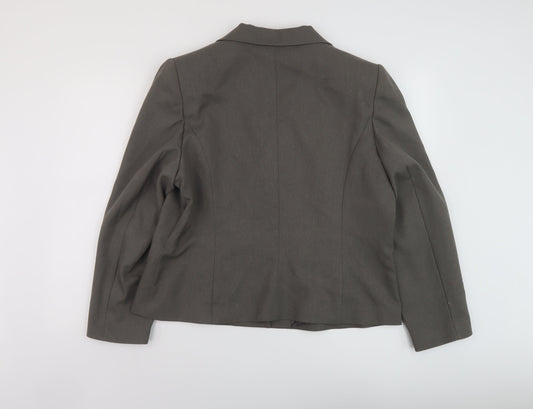 EWM Womens Beige Jacket Size 18 Button