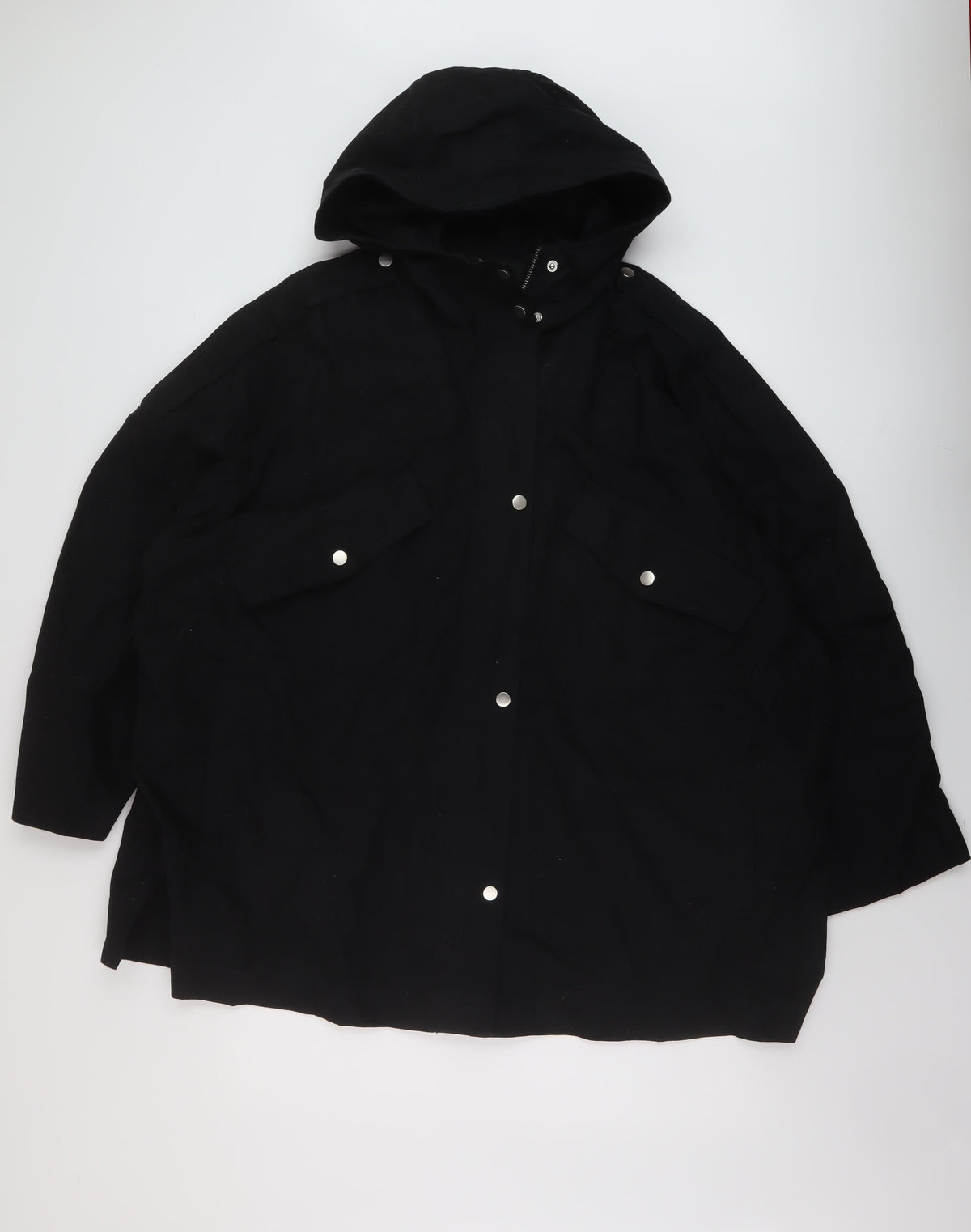 Next Womens Black Rain Coat Coat Size 18 Zip
