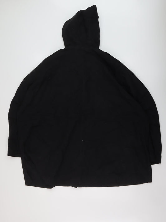 Nexyt Womens Black Rain Coat Coat Size 18 Zip