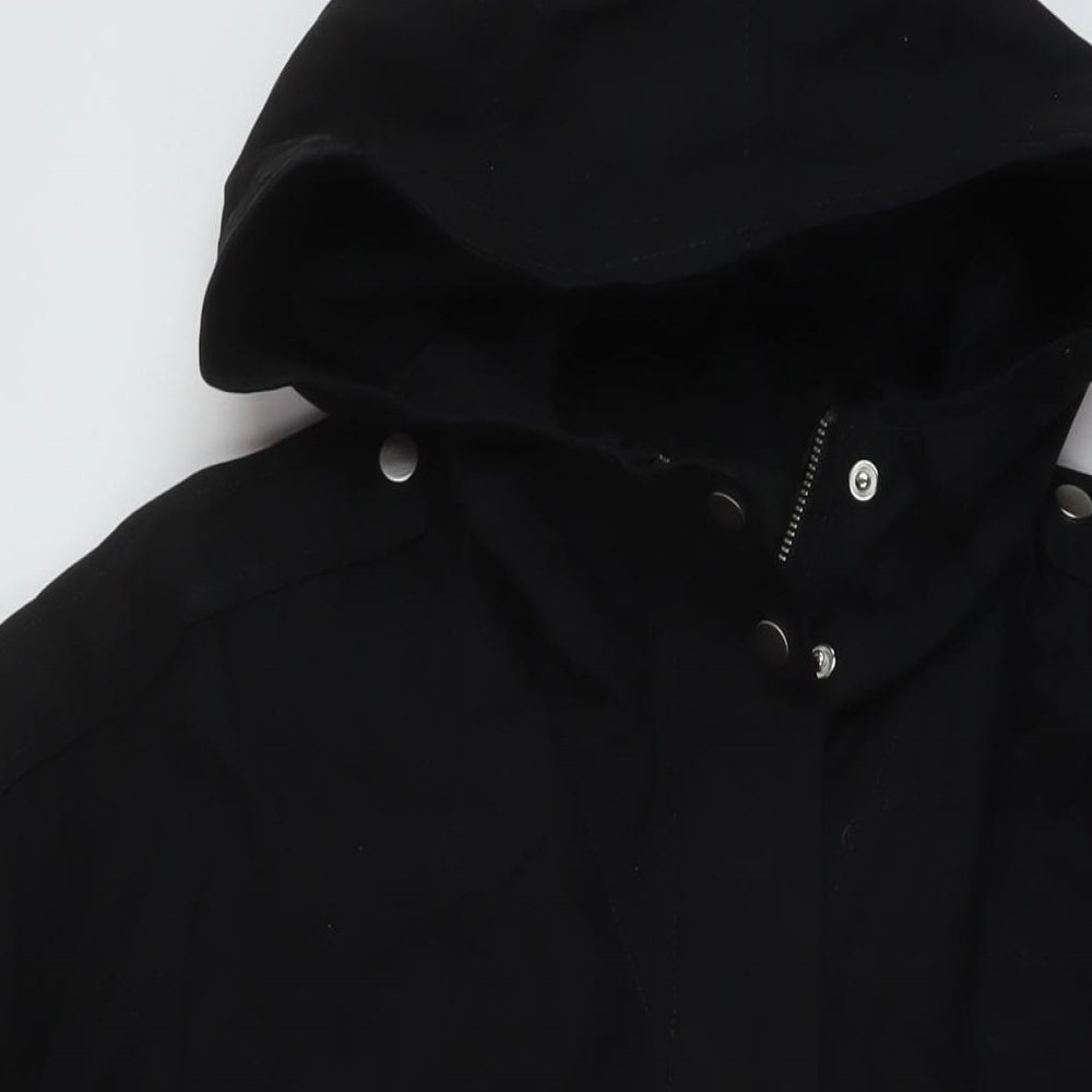 Next Womens Black Rain Coat Coat Size 18 Zip
