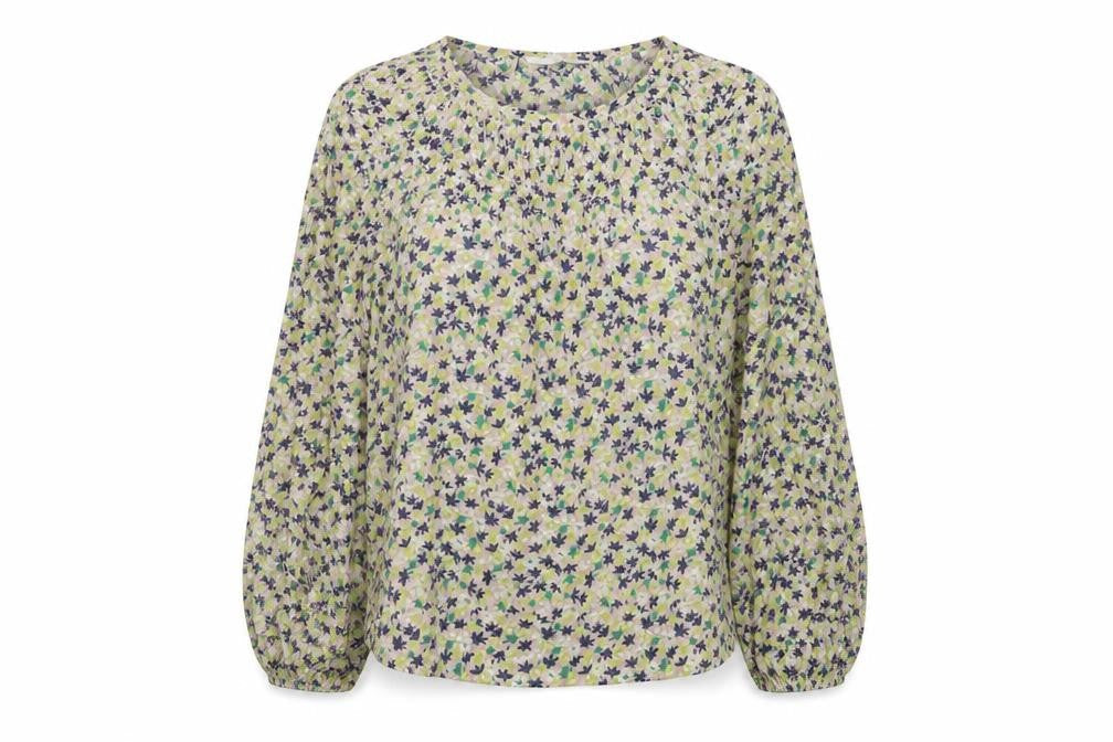 Per Una Womens Multicoloured Floral Viscose Basic Blouse Size 10 Round Neck