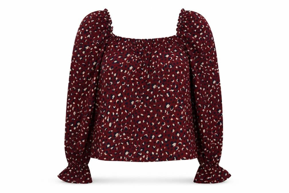 Womens UK Size 12 AX Paris Red Polyester Blouse