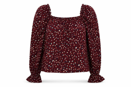 Womens UK Size 12 AX Paris Red Polyester Blouse
