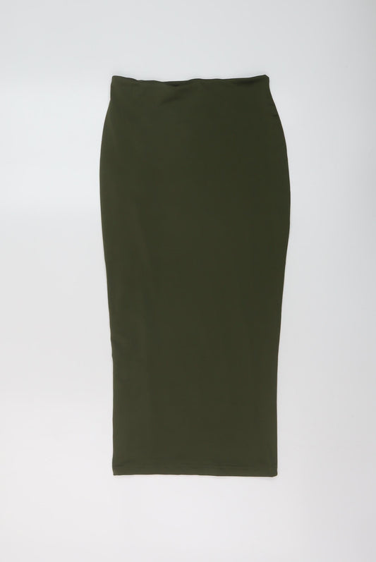 Mars The Label Womens Green Polyester Bandage Skirt Size 8