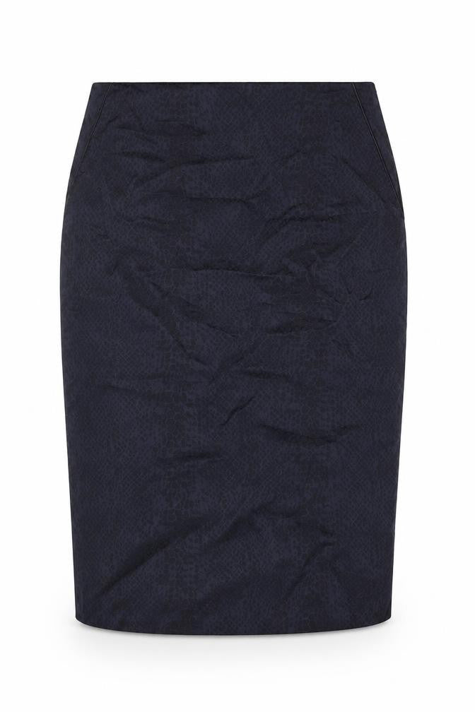 Wallis Womens Blue Animal Print Polyester Straight & Pencil Skirt Size 10 Zip - Snakeskin Print