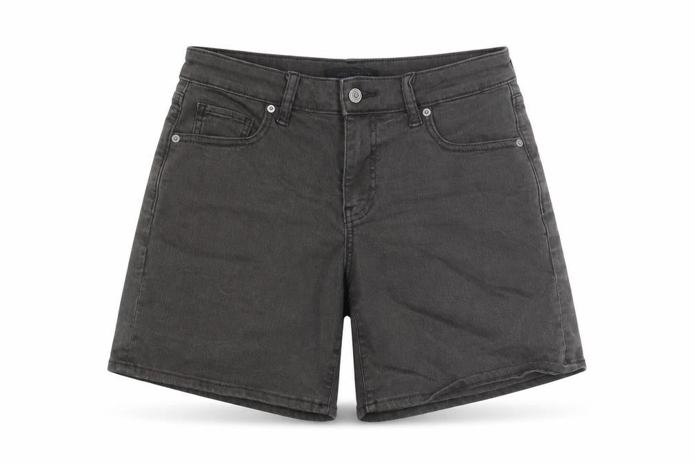 Uniqlo Womens Grey Cotton Basic Shorts Size 24 in L7 in Regular Zip
