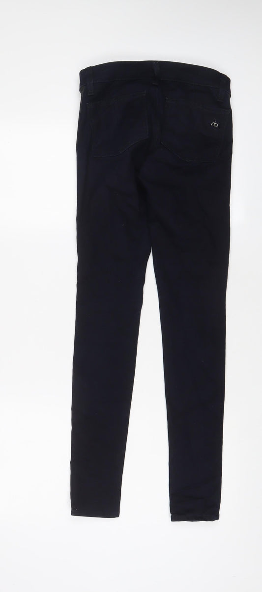 rag & bone Womens Blue Cotton Skinny Jeans Size 24 in L29 in Regular Zip