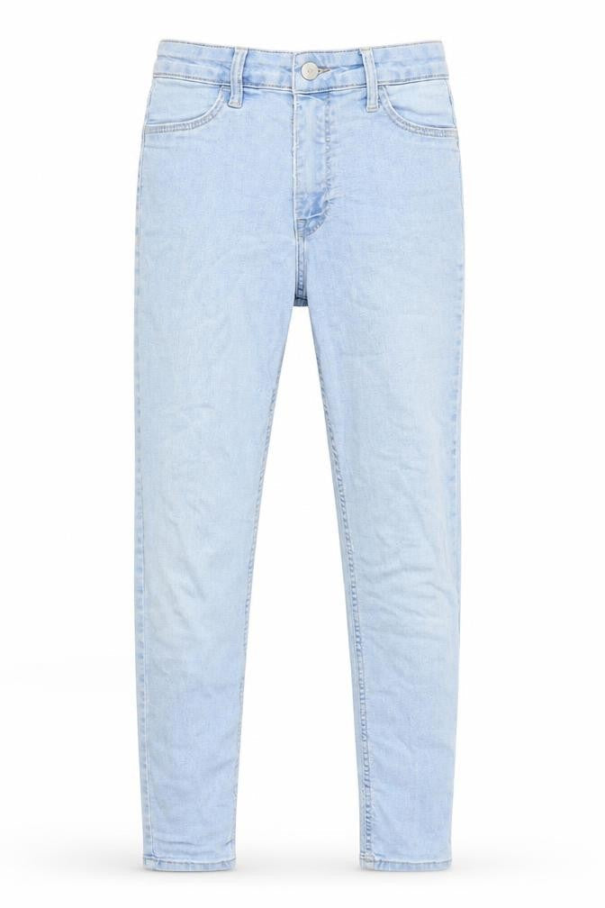 H&M Womens Blue Cotton Blend Skinny Jeans Size 6 L24 in Regular Zip