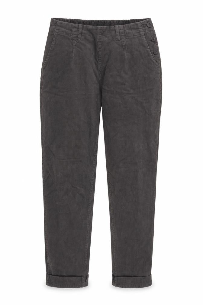 Trail board Womens Grey Cotton Trousers Size 8 L25.5 in Regular Button