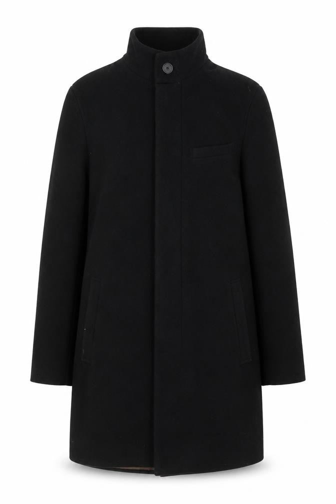 Marks & Spencer Womens Black Overcoat Coat Size M Button