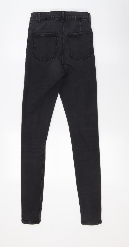 denim co Womens Black Cotton Skinny Jeans Size 10 L30 in Regular Button