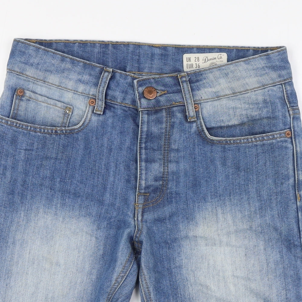 Denim Co Mens Blue Cotton Bermuda Shorts Size 28 in L9 in Regular Button