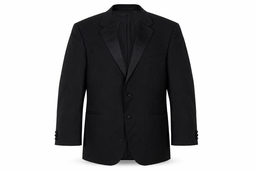 Marks and Spencer Mens Black Polyester Tuxedo Suit Jacket Size 42 Regular