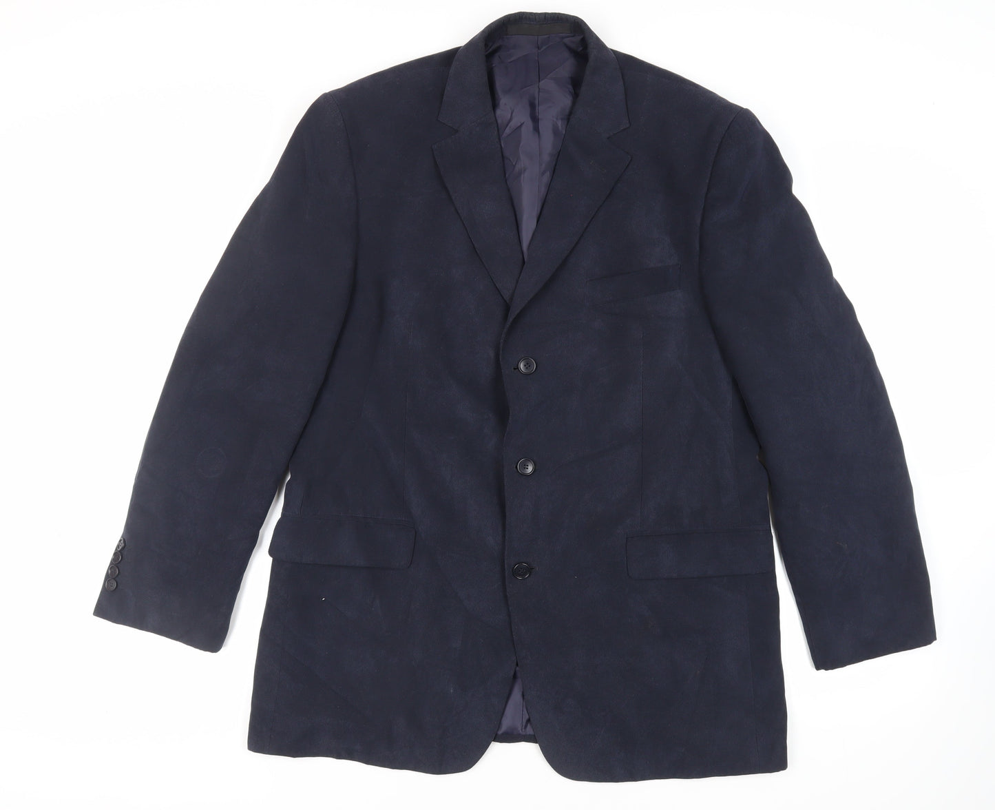 Marks and Spencer Mens Blue Polyester Jacket Blazer Size 42 Regular