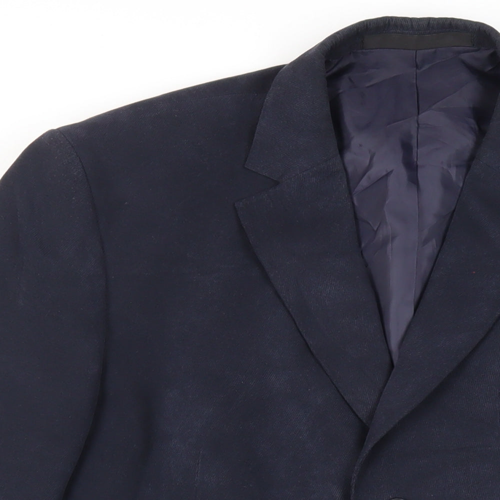 Marks and Spencer Mens Blue Polyester Jacket Blazer Size 42 Regular