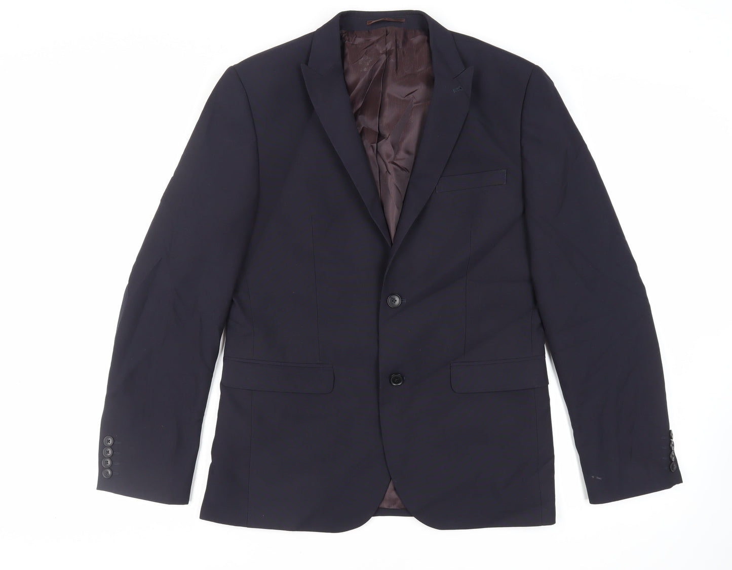 NEXT Mens Blue Polyester Jacket Suit Jacket Size 40 Regular