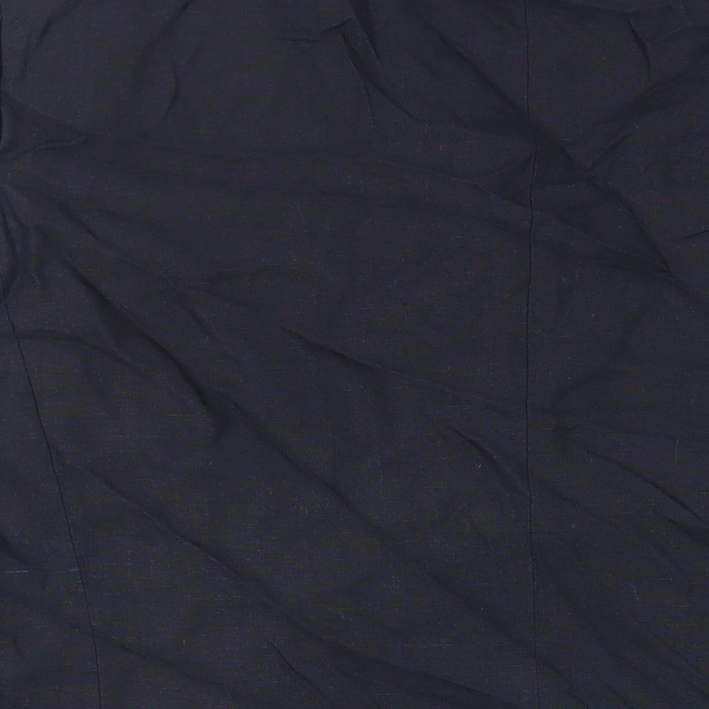 Fellini Mens Blue Linen Jacket Blazer Size 44 Regular