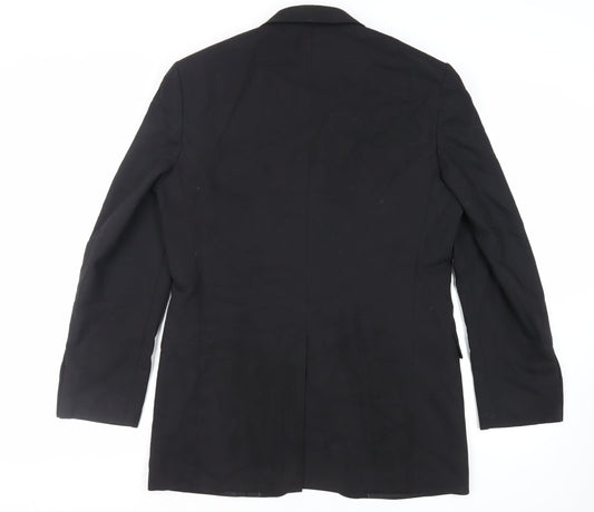 Marks and Spencer Mens Black Polyester Jacket Suit Jacket Size 40 Regular