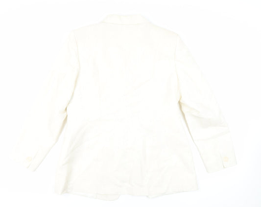 Canda Womens Ivory Jacket Blazer Size 18 Button