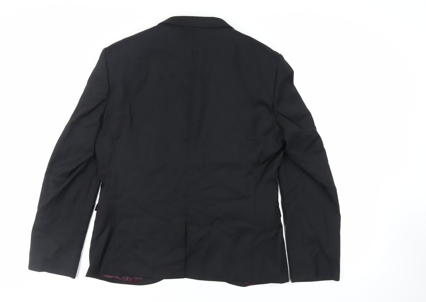 NEXT Mens Black Polyester Jacket Suit Jacket Size 40 Regular