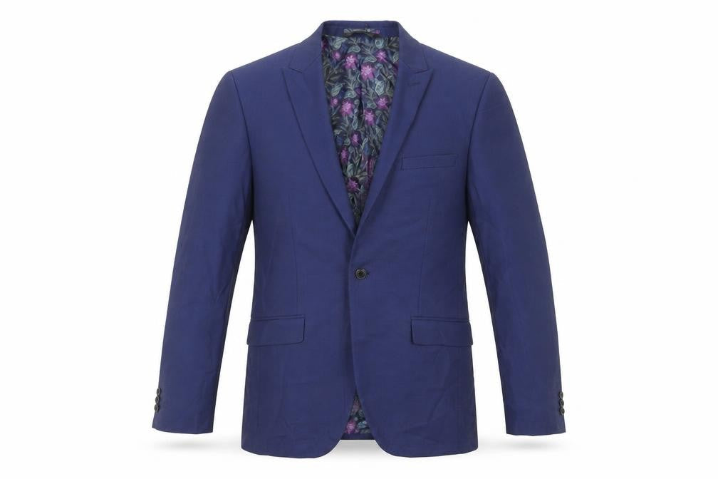 Marks and Spencer Mens Blue Polyester Jacket Suit Jacket Size 40 Regular