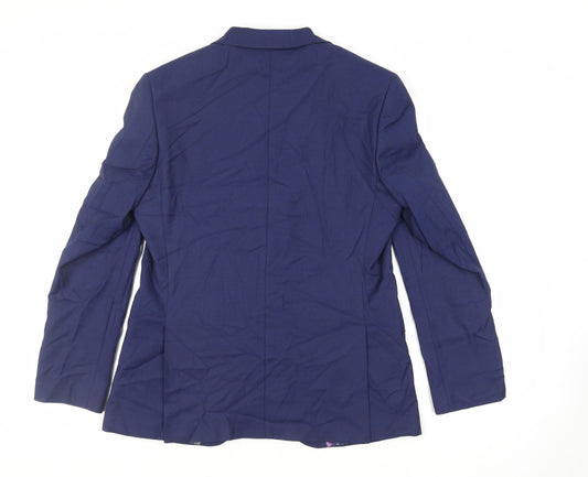 Marks and Spencer Mens Blue Polyester Jacket Suit Jacket Size 40 Regular