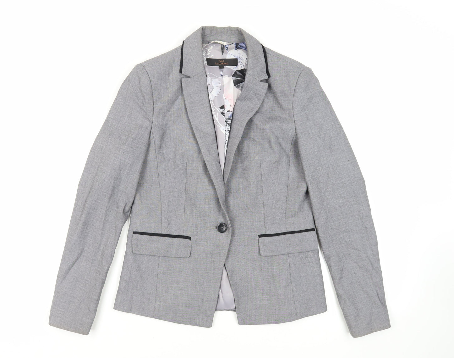 NEXT Womens Grey Jacket Blazer Size 10 Button