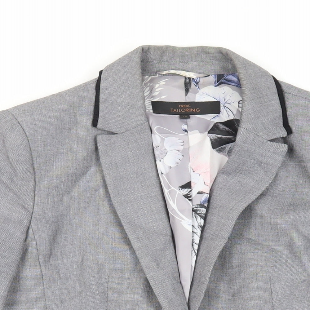 NEXT Womens Grey Jacket Blazer Size 10 Button