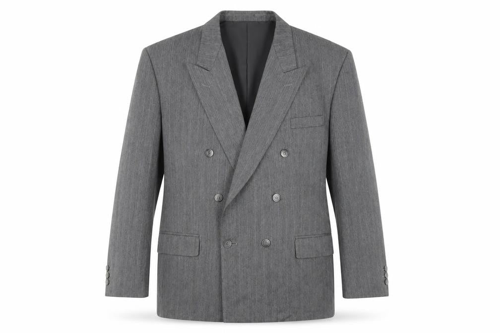 Mens 46 Chest Regular Harbarry of England Grey Six-Button