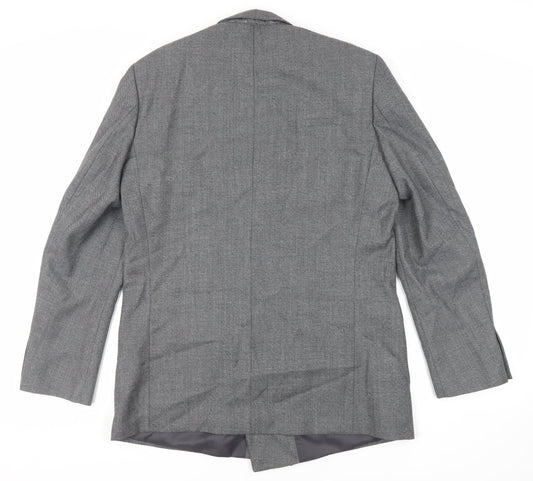 Club Member Mens Grey Polyester Jacket Suit Jacket Size 44 Regular