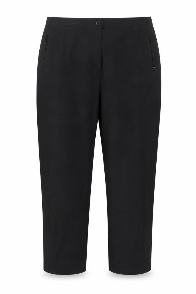 Sarah Hamilton Womens Black Polyester Trousers Size 20 L26 in Regular Zip - Zipped Pockets