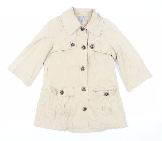 Per Una Womens Beige Jacket Size 8 Button